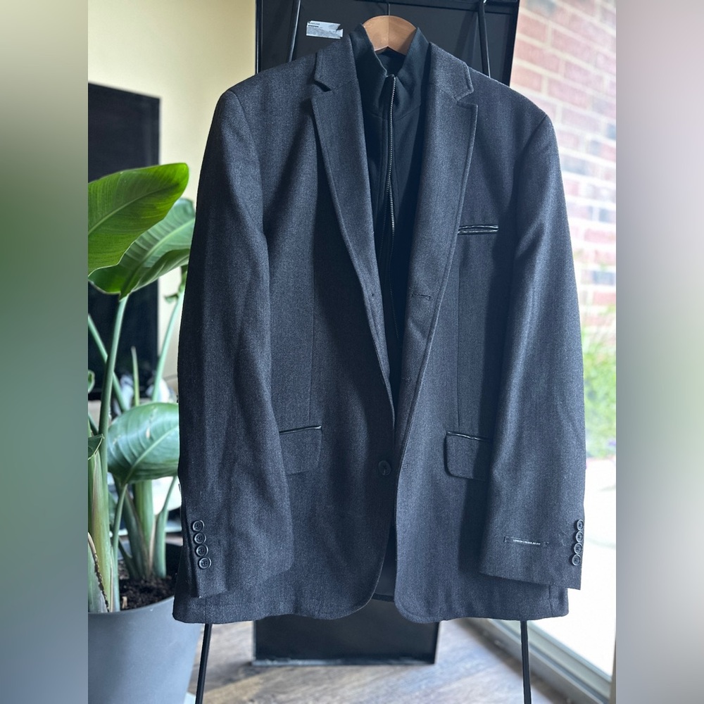 INC International Concepts Dark Gray Sport Coat